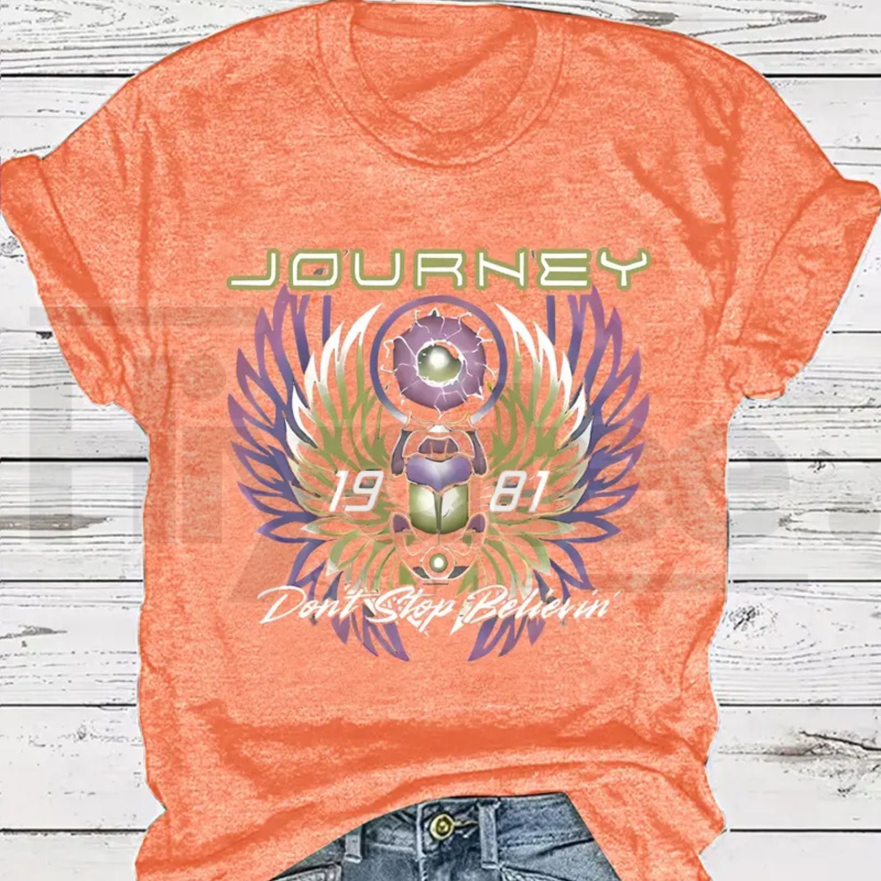"Journey 1981" Don't Stop Believin' – Vintage Rock Heritage Women's Top