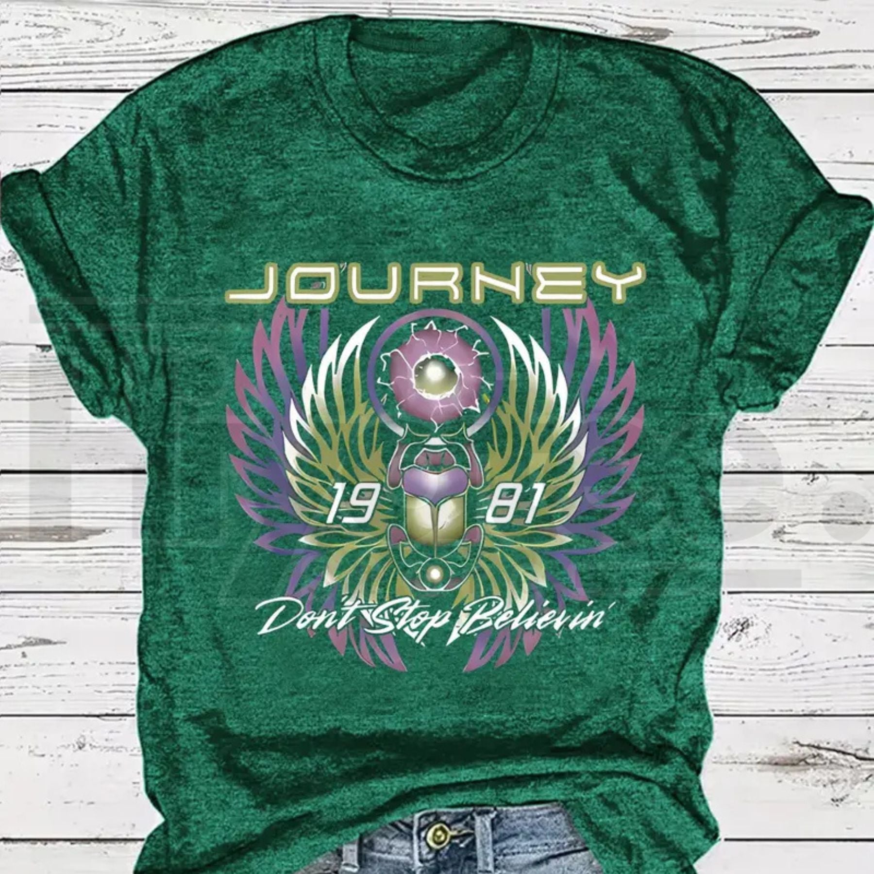 "Journey 1981" Don't Stop Believin' – Vintage Rock Heritage Women's Top