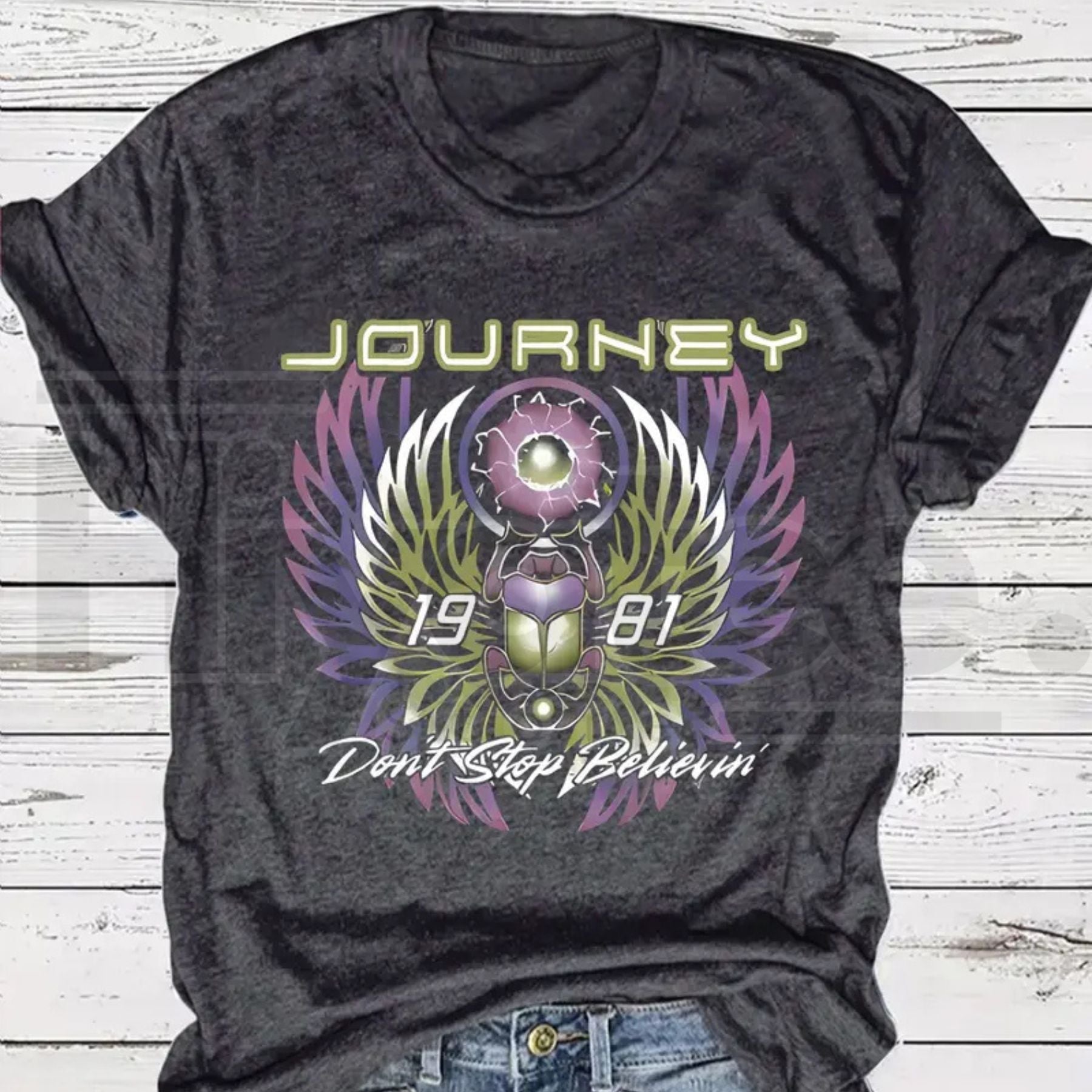 "Journey 1981" Don't Stop Believin' – Vintage Rock Heritage Women's Top