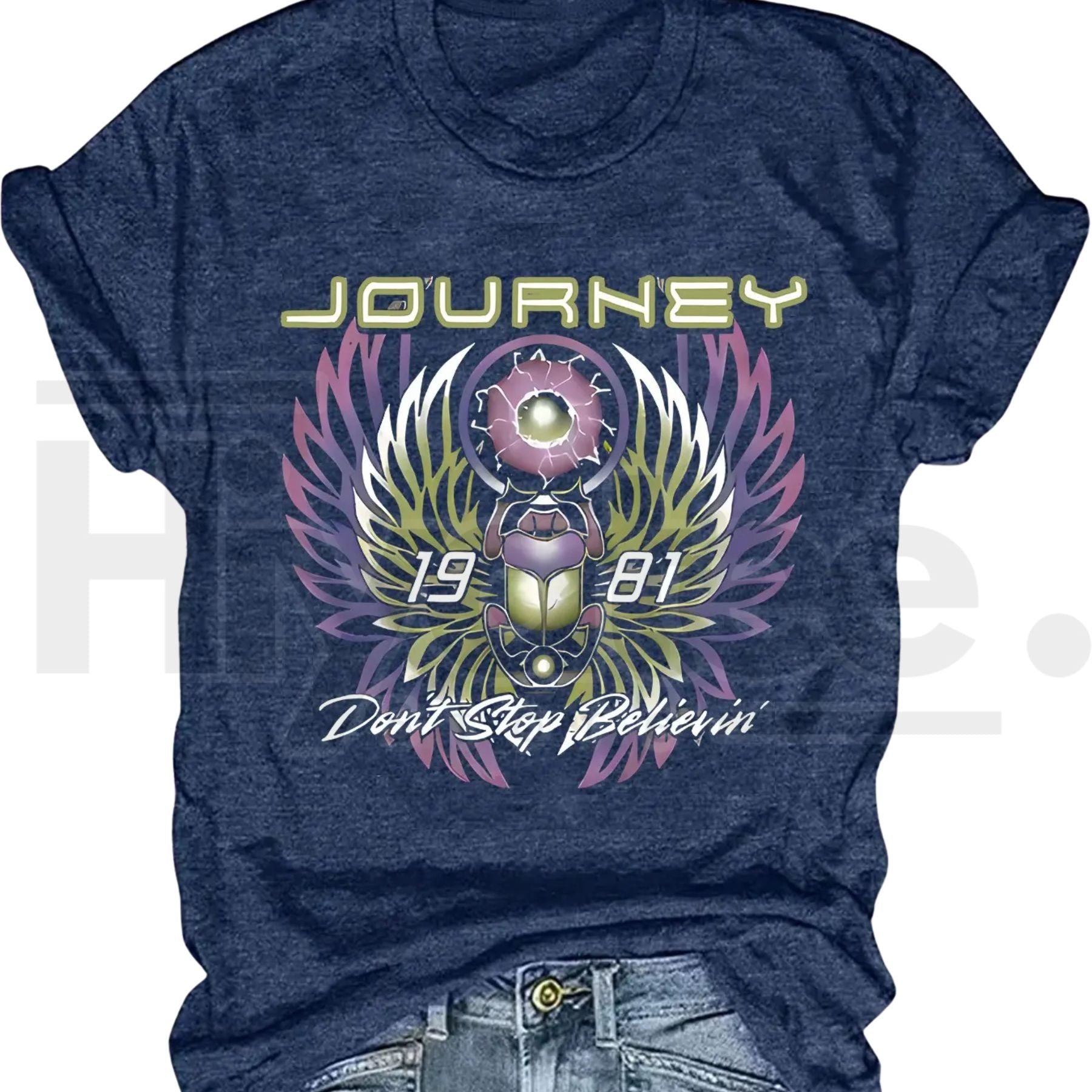 "Journey 1981" Don't Stop Believin' – Vintage Rock Heritage Women's Top
