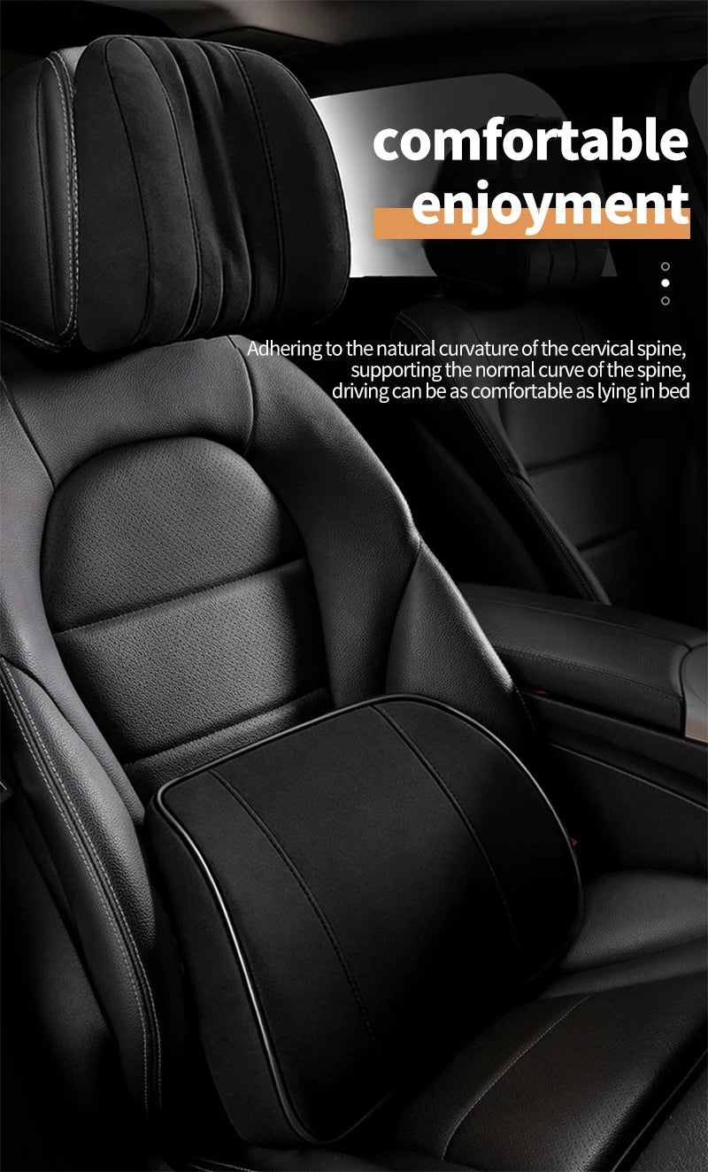 Memory Foam Car Neck Pillow With Washable Pillow Case Provides Comfortable Neck Support For Driving And Traveling