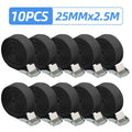 10-Pack Reusable Straps with Buckles (Antifreeze Alloy) Adjustable Camera Strap Buckle, Binding Tape Clip