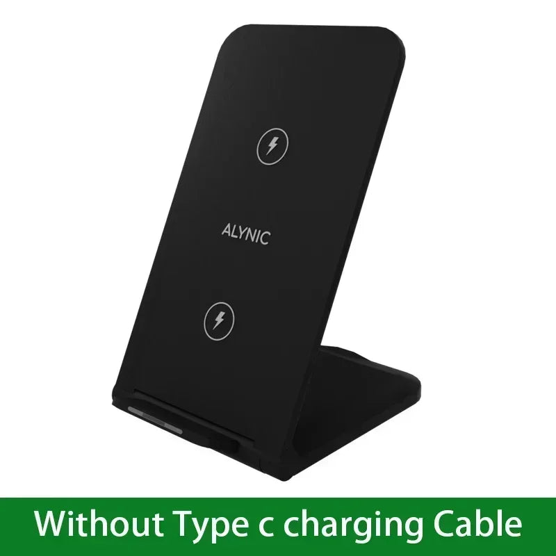 Wireless Charger Desktop Stand For iPhone 11 12 13 14 15 16 X Pro Max Samsung S24 S23 S22 Xiaomi Fast Wireless Charging Station