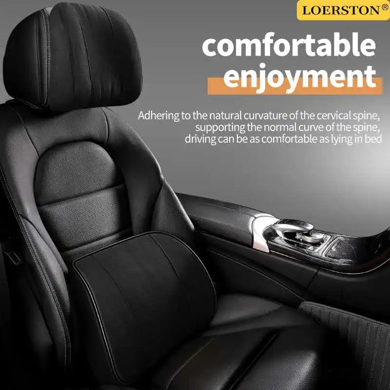 Memory Foam Car Neck Pillow With Washable Pillow Case Provides Comfortable Neck Support For Driving And Traveling
