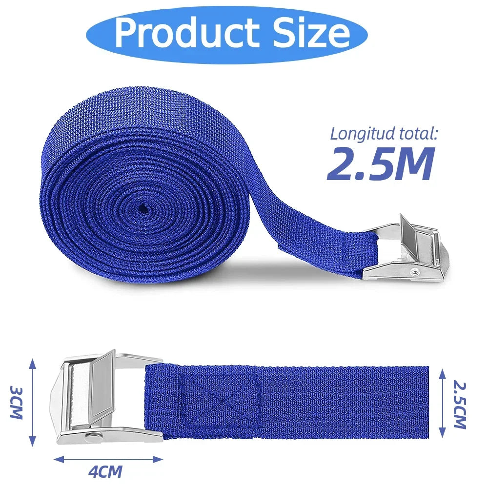 10-Pack Reusable Straps with Buckles (Antifreeze Alloy) Adjustable Camera Strap Buckle, Binding Tape Clip