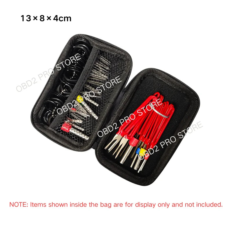 Car Repair Tool Kit Storage Bag Car Terminal Removal Organizer Bag Multiple Sizes Carbon Fiber Pattern With Zipper Tool Storage