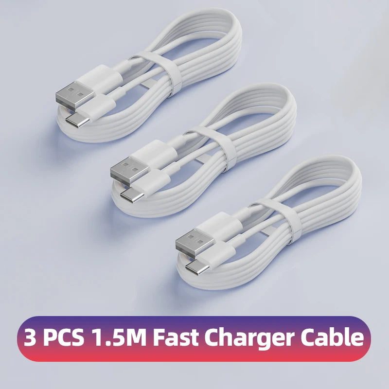 QCMAX 1-3PCS 10A 100W Type C Super Fast Charging Cable Data Cord For Huawei OPPO vivo iQoo Quick Charing USB C Cables