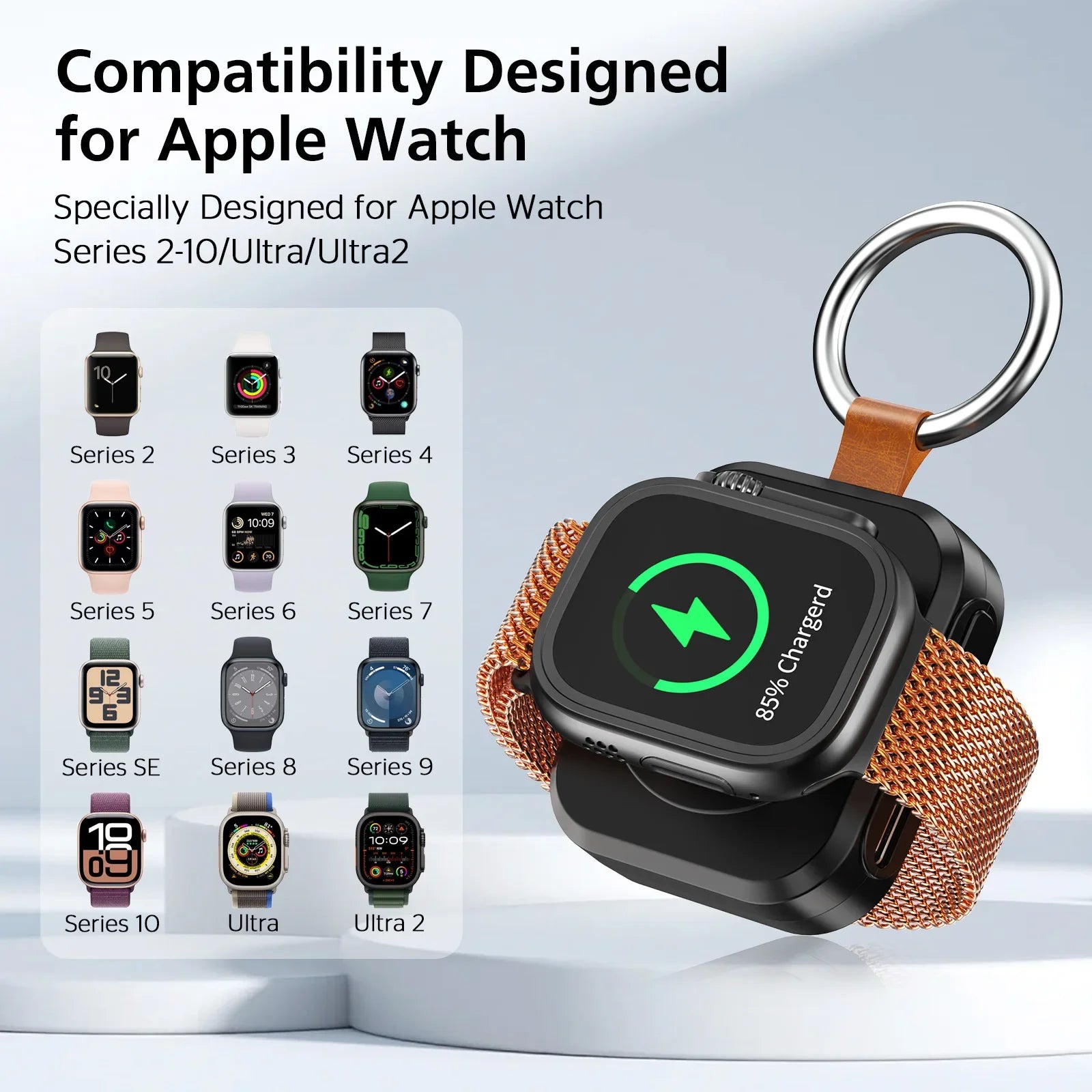 Oneplus Wireless Charger For IWatch Portable Power Bank Charging For Watch 10 9 8 7 6 5 Se Ultra Series Wireless Classic Charger