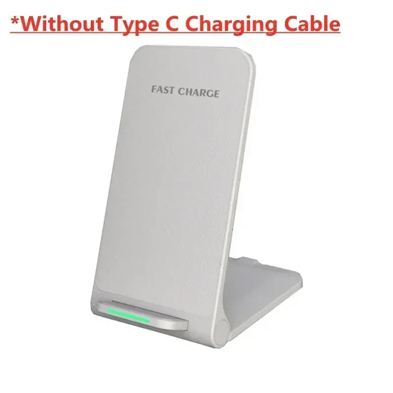 Wireless Charger Desktop Stand For iPhone 11 12 13 14 15 16 X Pro Max Samsung S24 S23 S22 Xiaomi Fast Wireless Charging Station