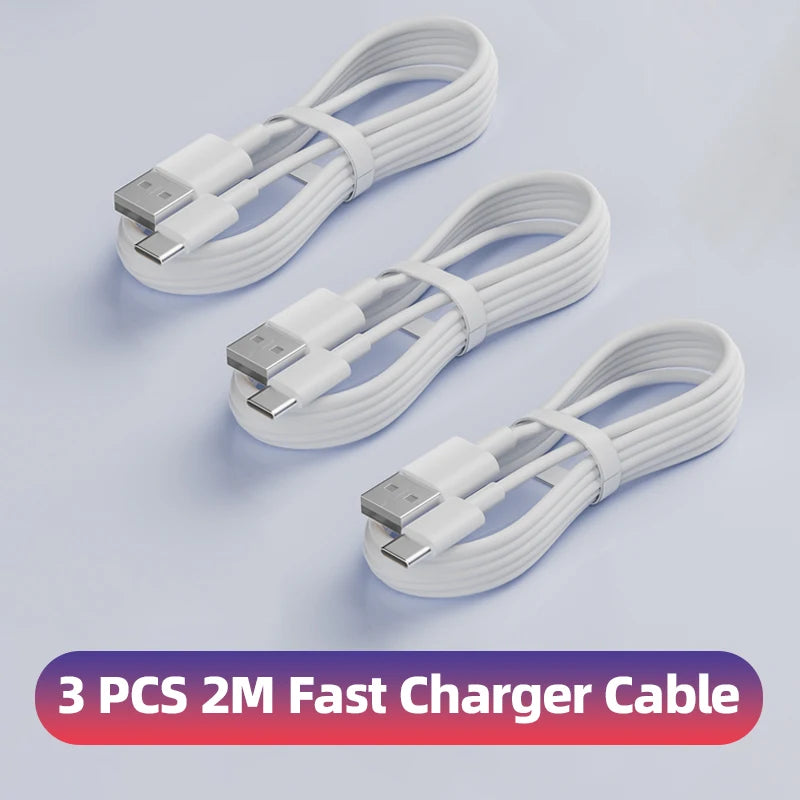 QCMAX 1-3PCS 10A 100W Type C Super Fast Charging Cable Data Cord For Huawei OPPO vivo iQoo Quick Charing USB C Cables