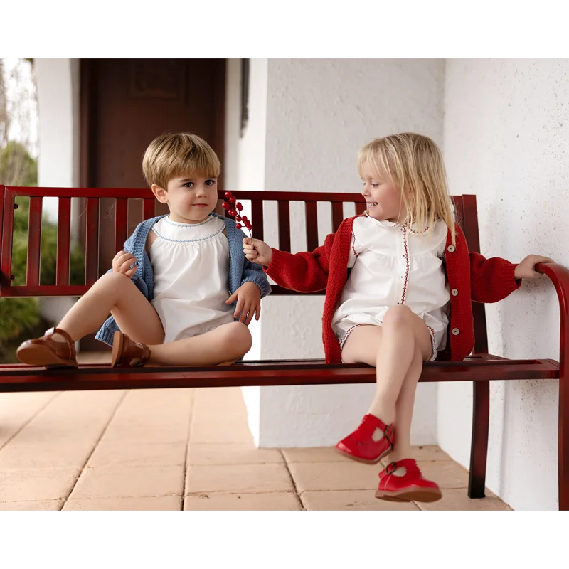 Ali Co SS26 Classic Style Blue String Shirt Shorts Overalls Brother Sister Matching Clothes