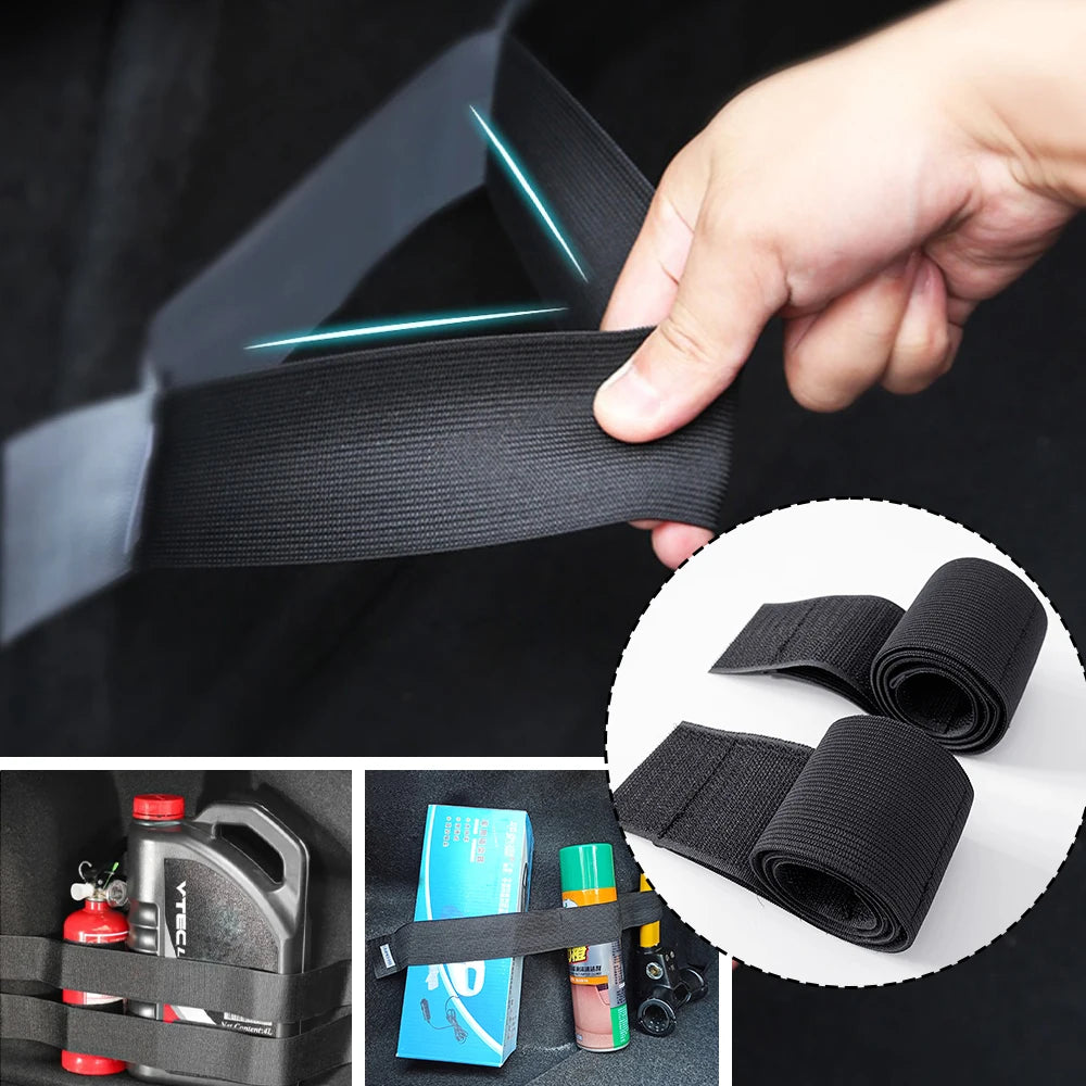 Car Trunk Organizer Black Magic Tapes Car Accessries Fixing Belt Storage Bag Tapes Fixed Auto Interior Storage and Organization