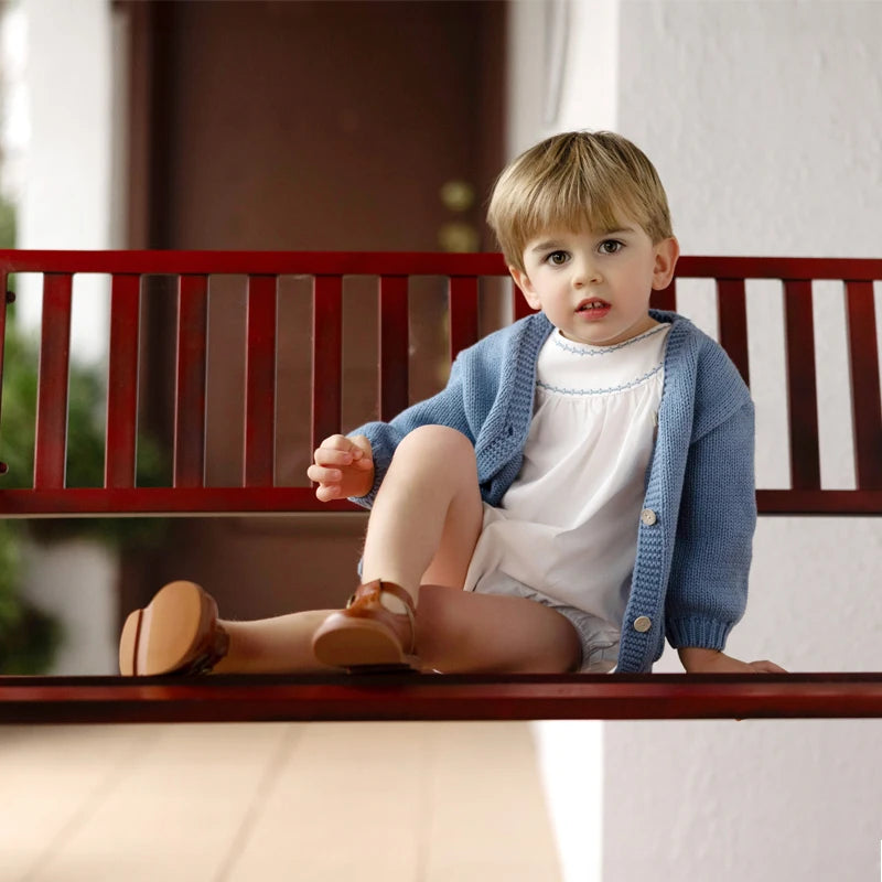 Ali Co SS26 Classic Style Blue String Shirt Shorts Overalls Brother Sister Matching Clothes