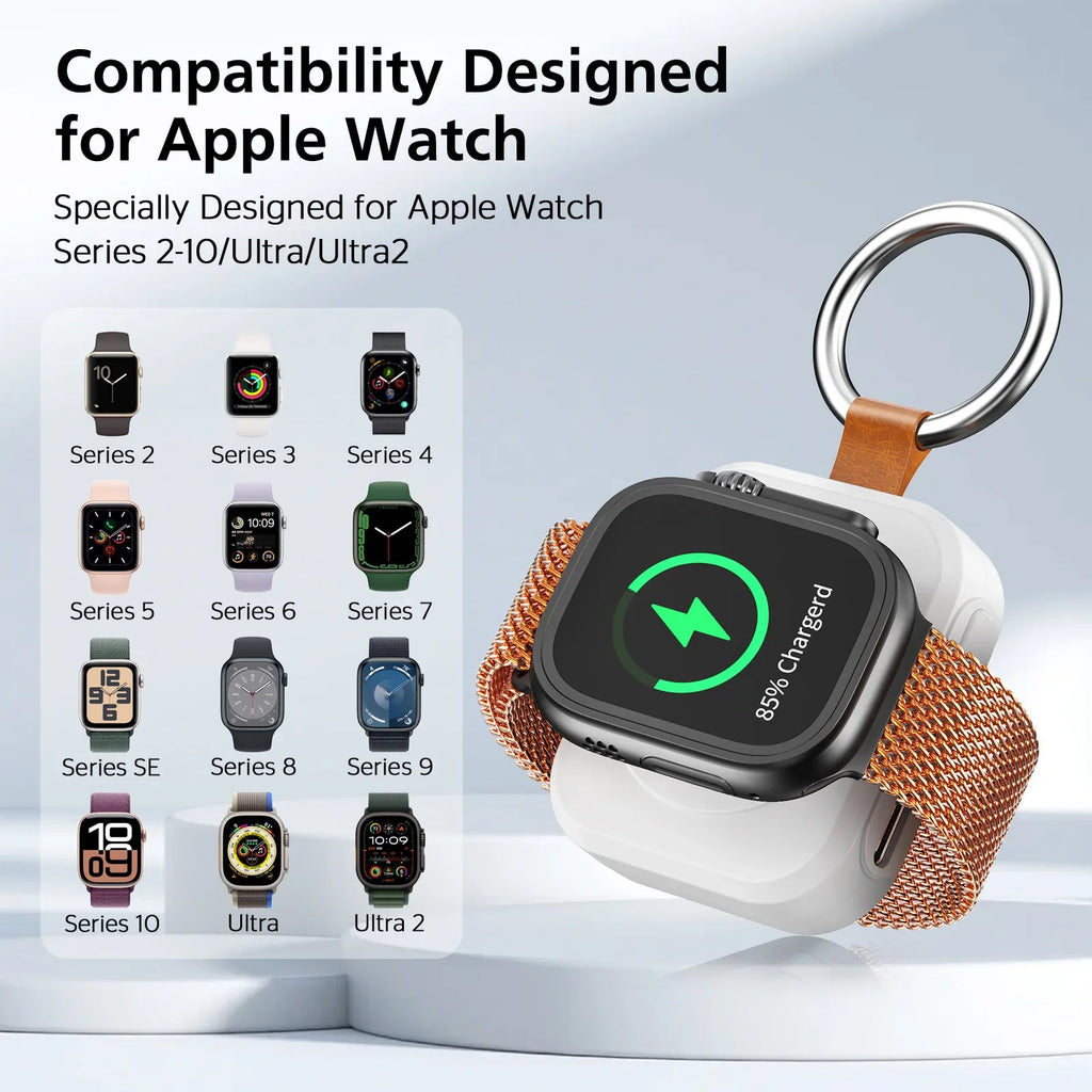 Oneplus Wireless Charger For IWatch Portable Power Bank Charging For Watch 10 9 8 7 6 5 Se Ultra Series Wireless Classic Charger