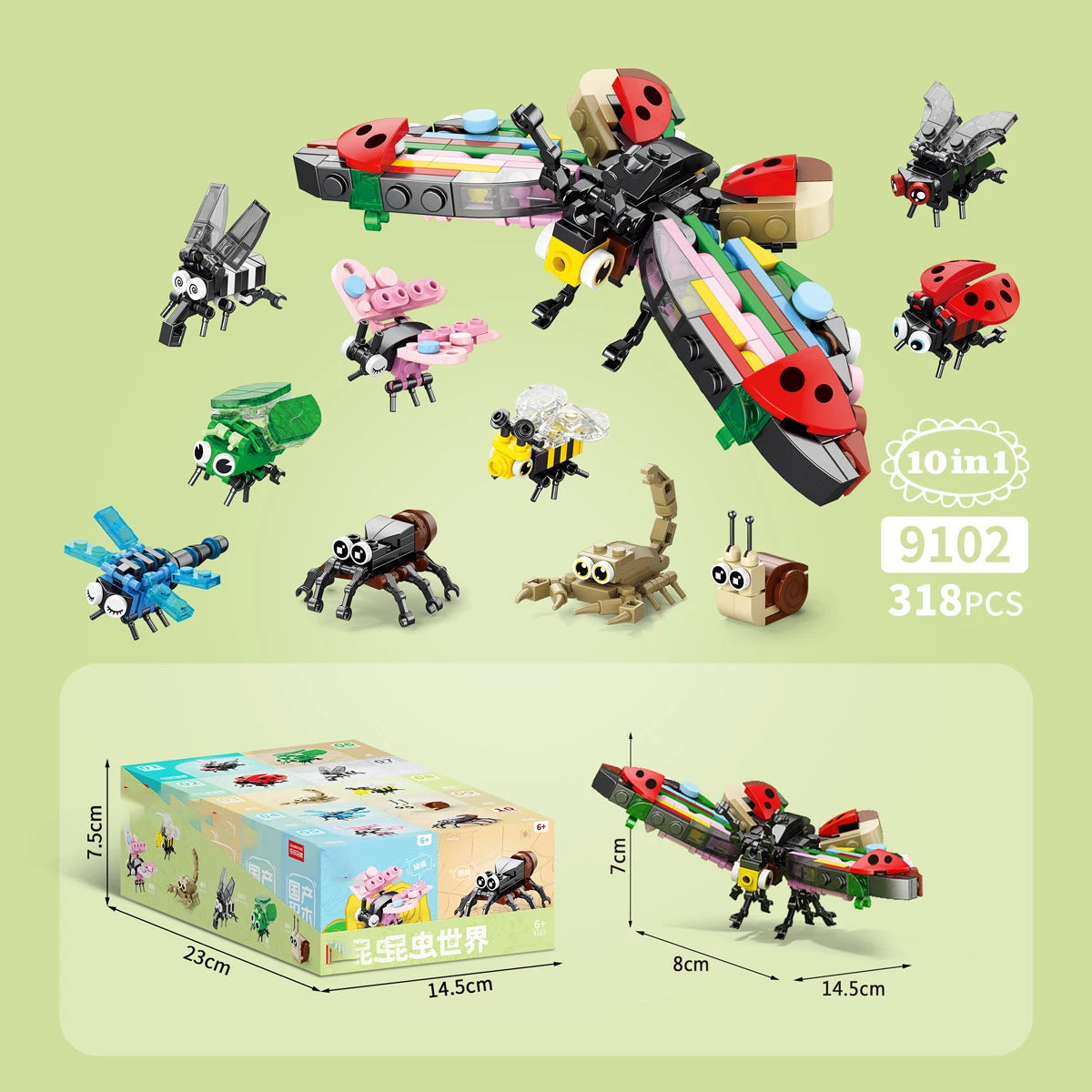 Insect Animals Bricks Constructor Set for Adults Micro Particle Assembled Diamond Building Blocks for Children 9 to 12 Year Toys