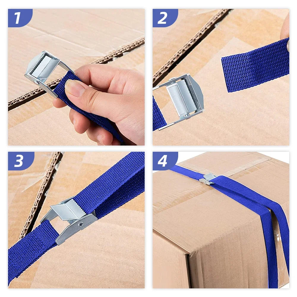 10-Pack Reusable Straps with Buckles (Antifreeze Alloy) Adjustable Camera Strap Buckle, Binding Tape Clip