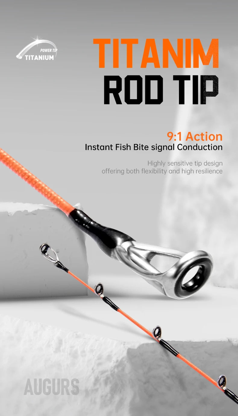 SOLOKING AUGURS  Jigging Rod for Octopus Squid Fishing Rod Tianium Tip with Fuji O Ring Cuttlefish Light Weight 1.55M/1.75M