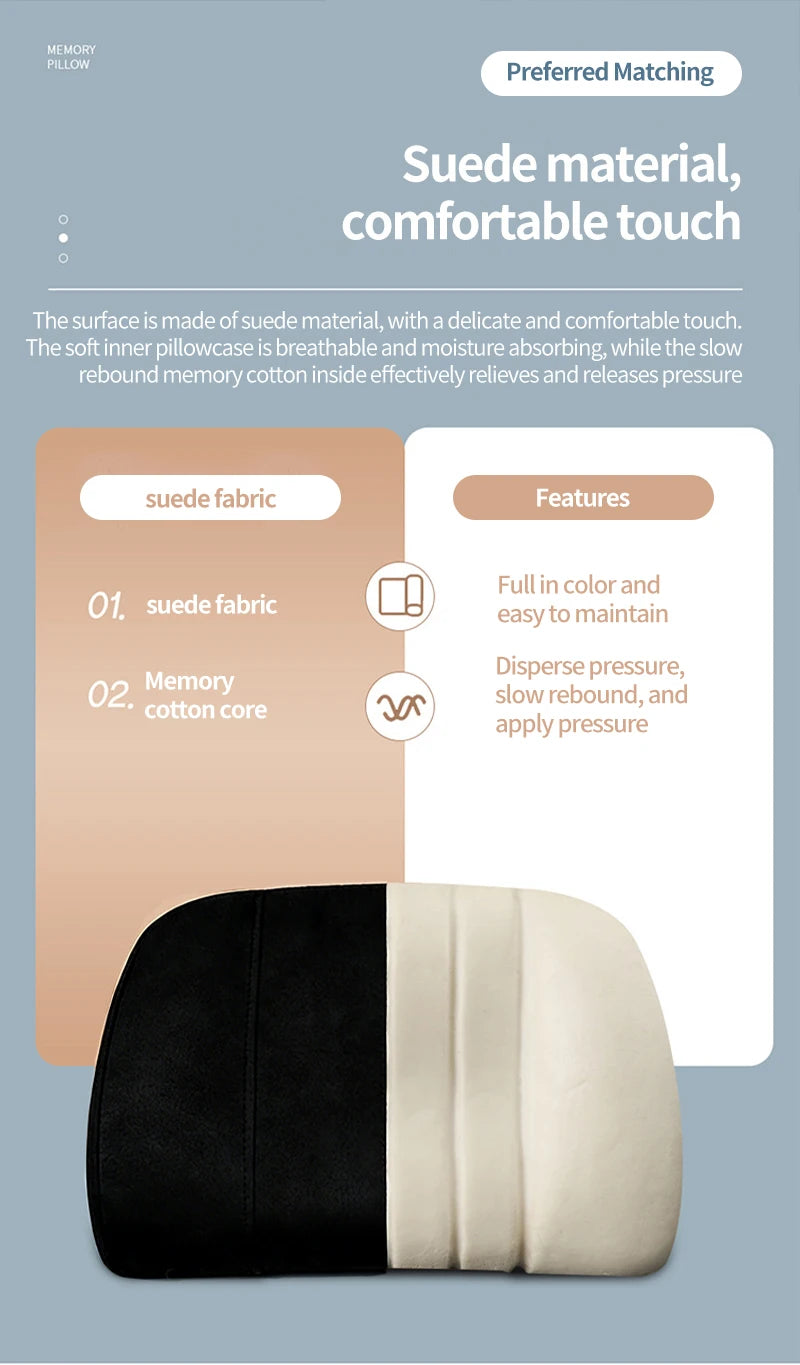 Memory Foam Car Neck Pillow With Washable Pillow Case Provides Comfortable Neck Support For Driving And Traveling