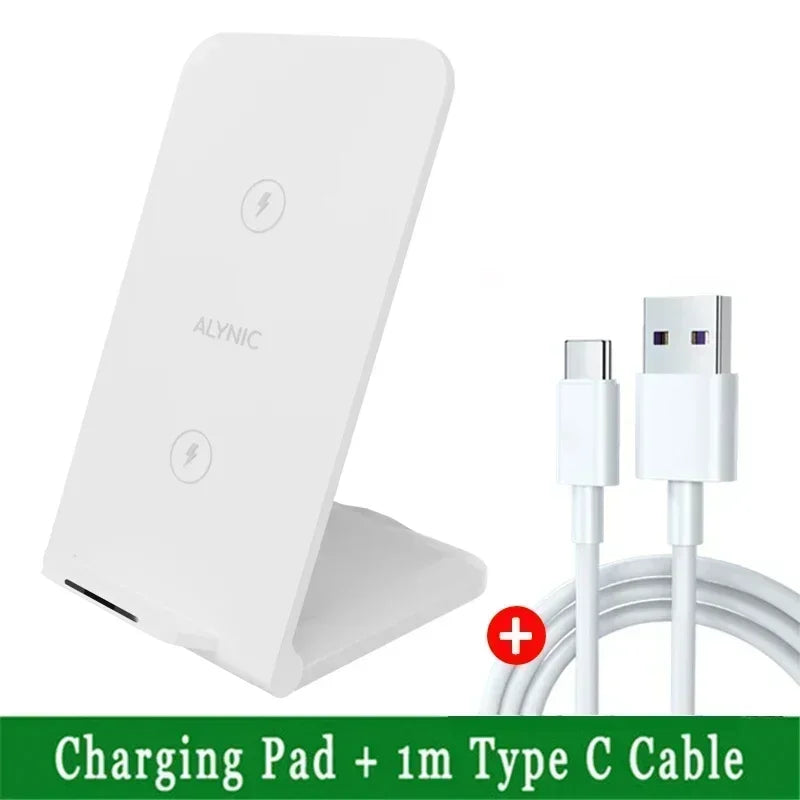 Wireless Charger Desktop Stand For iPhone 11 12 13 14 15 16 X Pro Max Samsung S24 S23 S22 Xiaomi Fast Wireless Charging Station