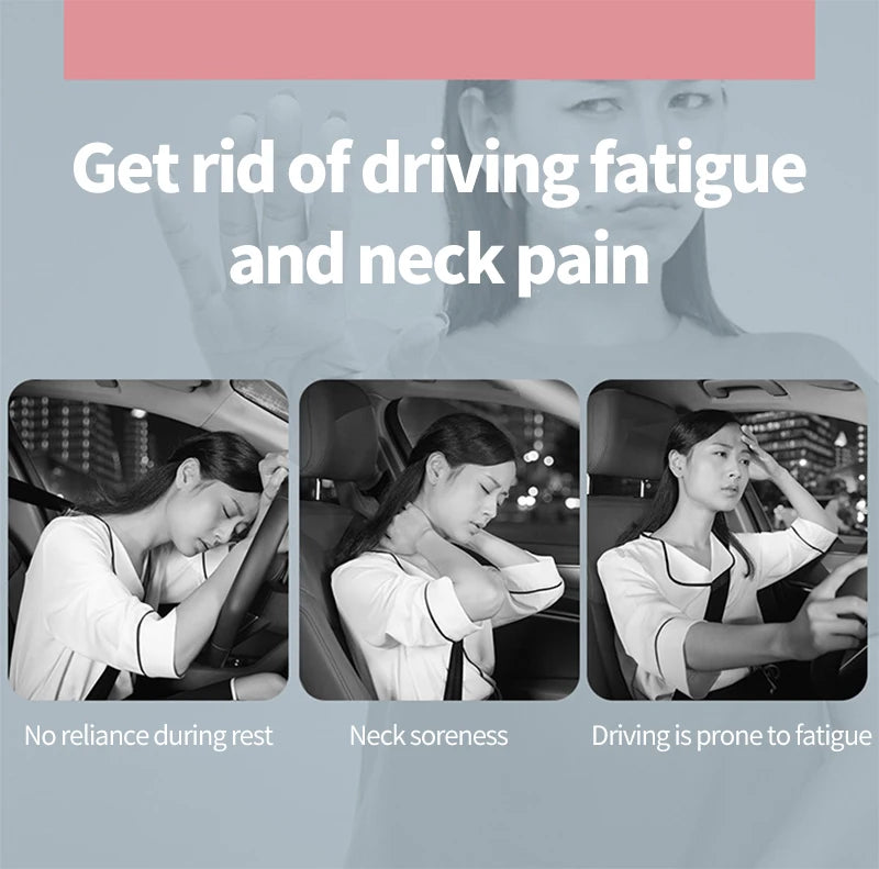 Memory Foam Car Neck Pillow With Washable Pillow Case Provides Comfortable Neck Support For Driving And Traveling