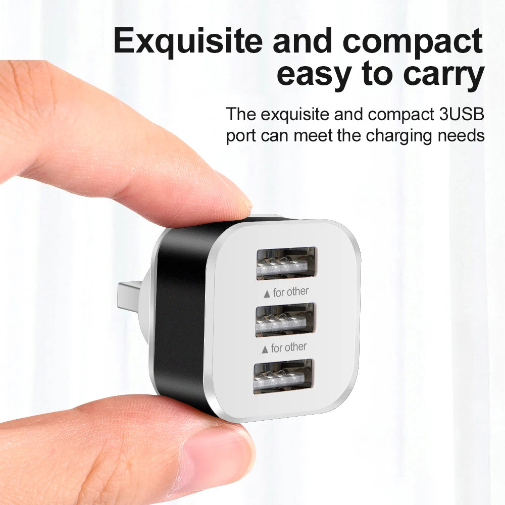 3 Port USB Slots Adaptor Extender USB 3 in 1 2.0 Multple USB Interface Extender USB Splitter Hub Auto Electronics Accessories